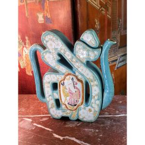 Indochina Bien Hoa Art Deco Teapot.