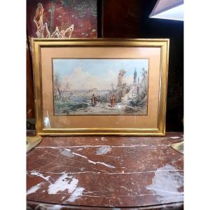 Seascape Painting Villefranche Sur Mer, Emmanuel Costa.