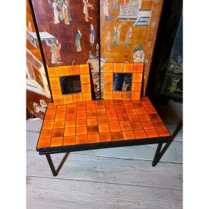 Coffee Table, Mirrors, Roger Capron Style