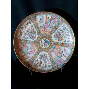 Large Porcelain Dish From Canton, China. 