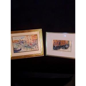Pair Of Paintings Venice, Helen Of Ylouses.