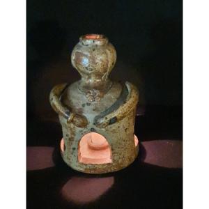 Anthromorphic Ceramic Nightlight Sculpture, La Borne.