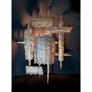 Brutalist Vintage Wall Sconce. 