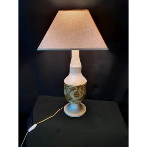 1960s Scandinavian Stoneware Ceramic Lamp.