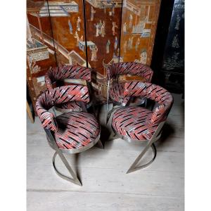 Vintage Metal Armchairs, Italy.