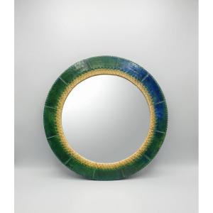 Large 50's Ceramic Mirror.