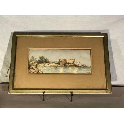 Orientalist Watercolor Marine E Maillac
