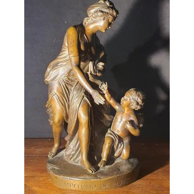 Bronze XVIII Century, Sculpture Clodion Taste.