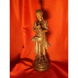 XIX Century Sculpture Bronze By  E Bouret.