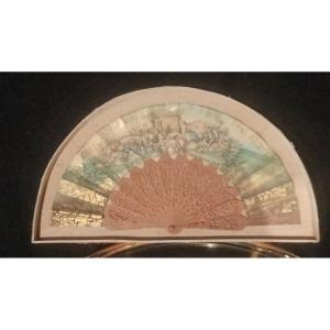 18th Century Country Scene Fan.