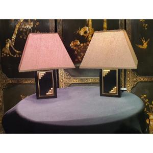 Pair Of Maison Jansen Spirit Lamps, J C Mahey.