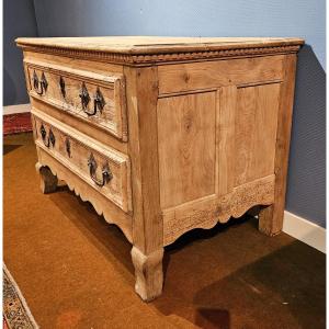 Northern European Chest Of Drawers In Bleached Oak. 19th Century.