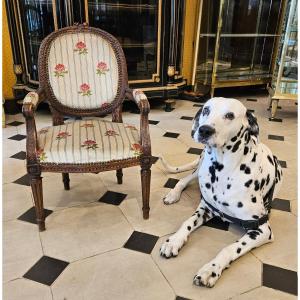 Louis XVI Style Child's Armchair. Late 19th Century.