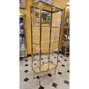 Brass Display Cabiet With A Door On The Left, Early 20th Century