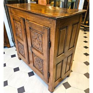 Small Walnut Sideboard From The Early 18th Century.