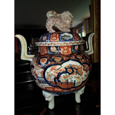 Pot -pourri à Décor Imari En Porcelaine Du Japon Fin XIX ° Siecle.