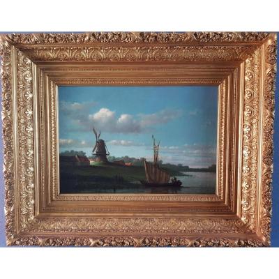 Oil On Canvas XIX ° Century.