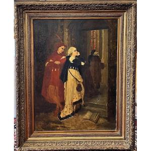 Faust And Marguerite Table Signed And Dated 1885, American Painting