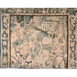 Tapestry "saracens On Horseback Hunting The Ostrich", Circa 1580