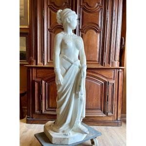 Large 19th Century Marble, Antique Woman