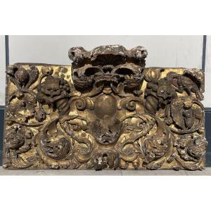 Important 17th Century Carved Wooden Panel