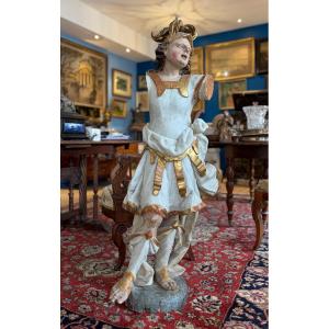 17th Century Carved Wooden Figure