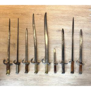 Set Of 9 Antique Bayonets