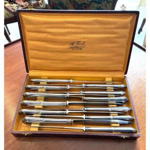 Twelve Silver-plated Metal Table Knives