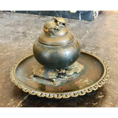 Barbedienne Dragon Turtle Inkwell