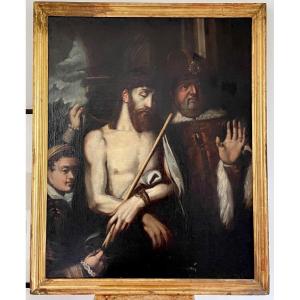 Christ Aux Liens, Large Old Painting