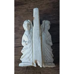 Two Carved Bone Figures-18th Century