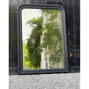 Napoleon III Black Patina Mirror