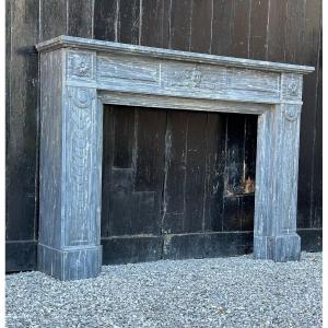 Napoleon III Fireplace In Turquin Blue Marble Circa 1880