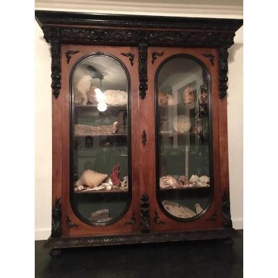 Vitrine, Showcase Bibliothèque Walnut Wood And  XIX Century