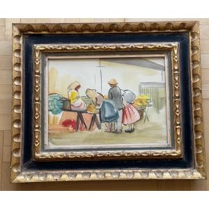 Anna Lesznai, Attributed To, Watercolor On Cardboard, Circa 1930