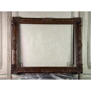  Regence Frame In Carved Oak, 18th Century 