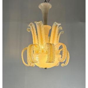 Venetian Murano Glass Chandelier By Barovier Circa 1940