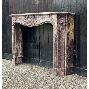 Regency Peach Blossom Marble Fireplace, 18th Century 