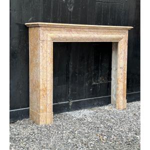 Louis XIV Style Fireplace In Yellow Trets Marble Circa 1880