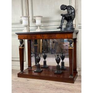 “return From Egypt” Console In Mahogany, Early 19th Century