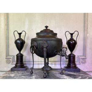 Neoclassical Bronze Samovar, Italy, 19th Century
