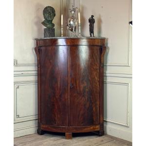 Louis-philippe Corner Cabinet In Mahogany, 19th Century 