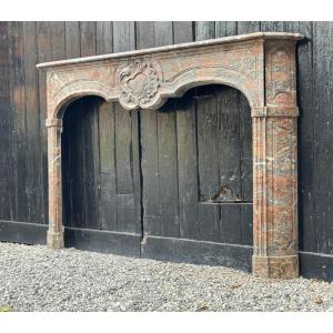 Regency Fireplace In Rance Marble, 18th Century