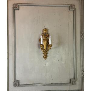 Pair Of Transition Style Giltwood Sconces, Circa 1900