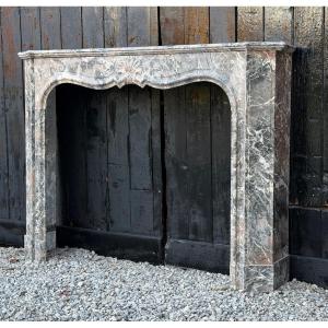 Regency Style Fireplace In Grey Ardennes Marble, Circa 1900