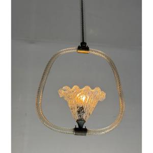 Venetian Chandelier In Murano Glass And Brass, Circa 1950