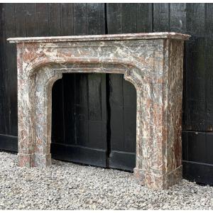 Regence Mantel In Ardennes Grey Marble, 18th Century