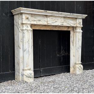 Napoleon III Mantel In Paonazzo Marble Circa 1880