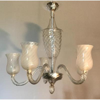 Murano Glass Chandelier Circa 1950