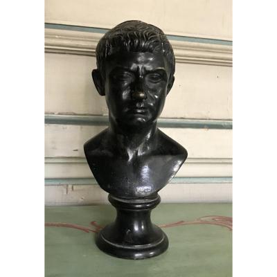 Bronze Male Bust In The Taste Of The Antique